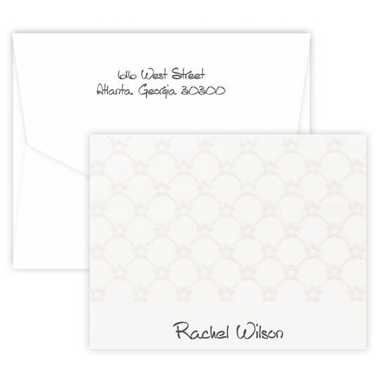 Triple Thick Embossed Sonata Folded Note Cards - Raised Ink